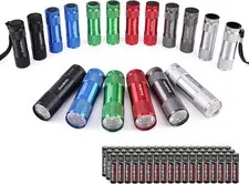 EverBrite 18-Pack Mini LED Flashlight Set with Lanyards & 54 AAA Batteries
