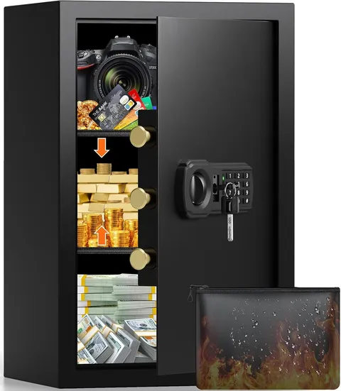 21.65 Large Safe Box 5.0 cu ft Anti-Theft with Fireproof Bag