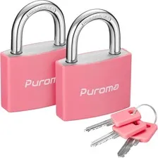 Lock Keyed Padlock, Item Package Quantity: 2 Color: Basic Pink