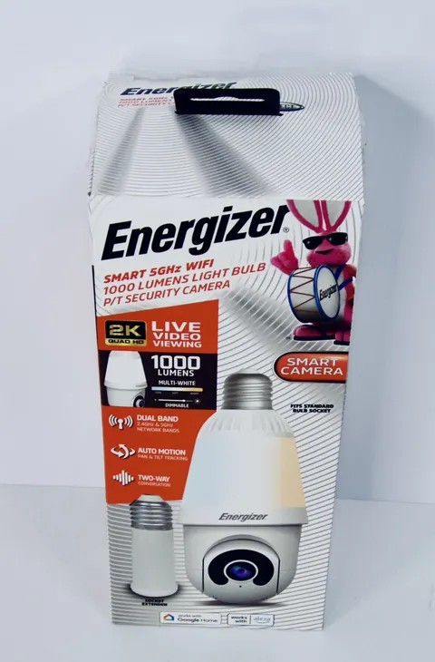 Energizer Smart 2K Light Bulb Security Camera 1000 Lumens Open Box