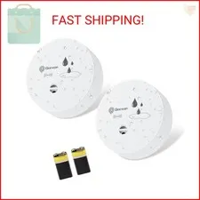 Geevon 2 Pack Water Leak Detectors, 100dB Water Sensor Alarms Flood Detector for