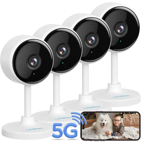 Indoor Cameras for Home Security with Night Vision, Pet Camera with Phone App...