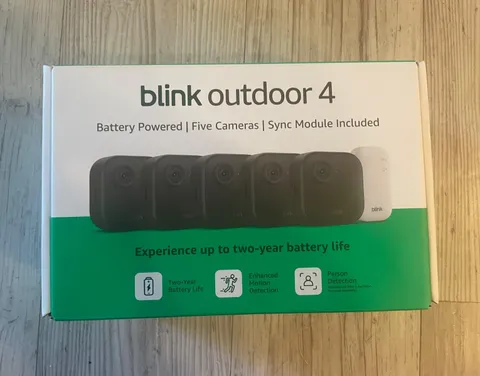 Blink Outdoor 4 5-Pack Wireless Battery IP Cameras 1080p Black w/ Sync Module