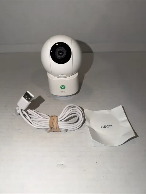 AOSU Indoor Cam P1 Security Camera - 2K 360° Pan Tilt - White