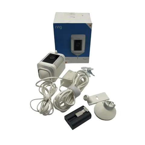 Ring 5E82E9 Spotlight Cam Plus Outdoor Security Camera White #U0878 (AD)