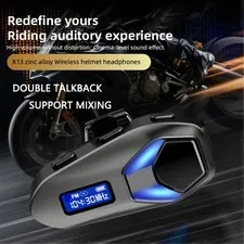 Helmet BT Headset With FM Radio Support Two-Way Intercom RGB Lights IP65 Rai CHU