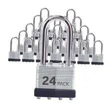 Keyed Alike Laminated Steel Padlocks with Long Shackle for 24P,Long Shackle