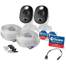 Swann PRO-4KWLB 4K Bullet CCTV Camera Sensor Warning Light Siren For DVR 5680