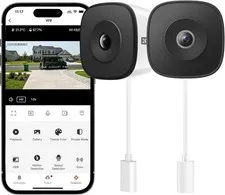 HOMIQ Window Security Cameras 2K, Indoor WiFi Cameras 2.4GHz/5GHz 2 Pack