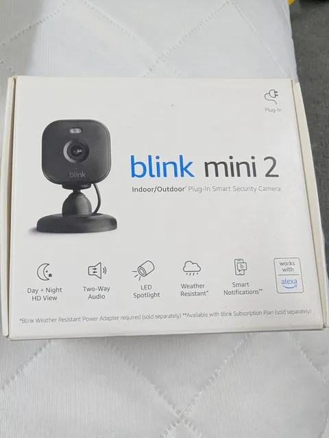 NEW Blink Mini 2 Security Camera 1080p Wired Indoor Outdoor Night Vision Audio