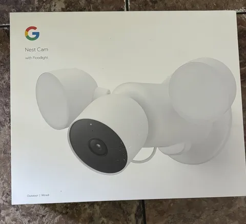 Google Nest Cam With Floodlight - Wired Outdoor Smart Home Security Camera