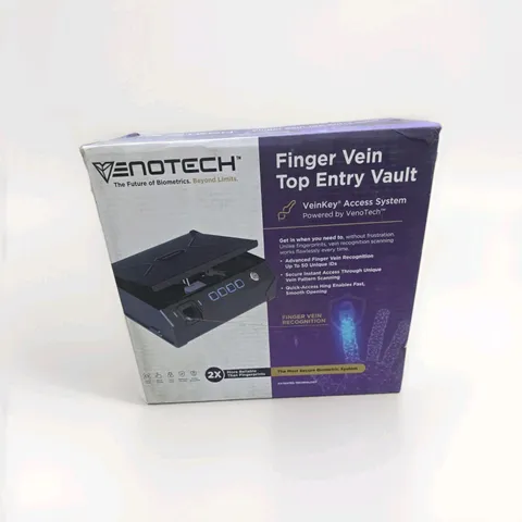 VenoTech Biometric Top Entry Vault Safe Finger Vein Recognition Matte Black