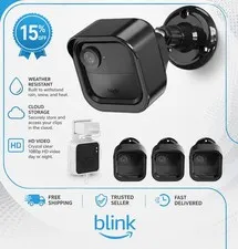 3 Pack All New Blink Outdoor & Indoor Wireless Home Security Camera System Mount