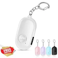Hion Personal Safety Alarm White LED Flashlight