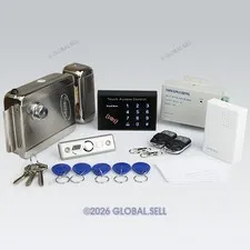Remote Controlled RFID Door Access Control System Kit + Electric Lock + Doorbell