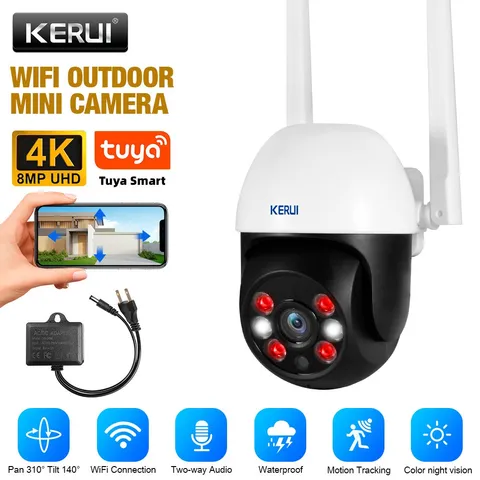 6LED Night Vision 8MP Wireless WiFi Camera Outdoor Waterproof Smart Monitor Cam