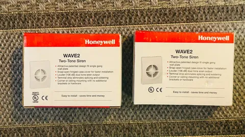 2X Honeywell WAVE2 Two-Tone Siren 106dB Indoor NEW 124