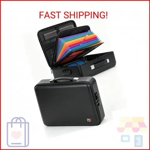 Fireproof Document Box - Hard-Shell Design Waterproof & Fireproof Document Safe