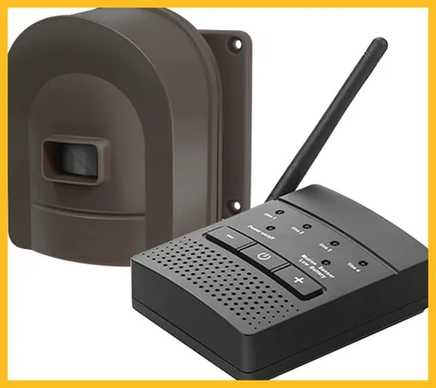 Hosmart 1/2 Mile Wireless Driveway Alarm System Weatherproof Outdoor Motion