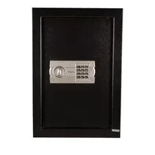 0.35 Cu. Ft. Steel Wall Safe with Electronic Lock, Black