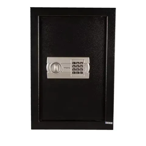 0.35 Cu. Ft. Steel Wall Safe with Electronic Lock, Black