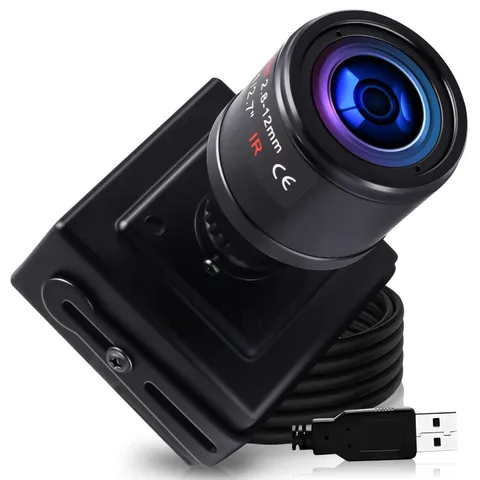 USB with Zoom Lens 2.8-12mm Manual Focus Webcam, 1.3MP Low Illumination Varif...
