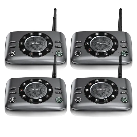 10Channel Call ALL Two-Way Wireless Intercom for Home Offices Room Communication