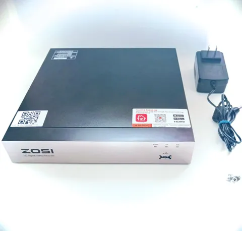 ZOSI 3K Lite 8Ch CCTV ZR08VN Analog DVR Powers On W/ Ac Adapter. No Hard Drive.