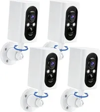 Security Cameras Wireless Outdoor 355° Pan Rotating 2K Color Night Vision