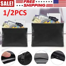 2000℉ Fire Proof money Bag Fireproof Document Pouch Waterproof Safe Cash Bag US