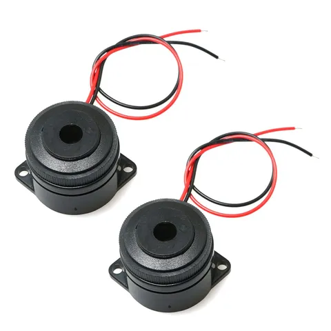 RLECS 2pcs Active Electronic Buzzer Alarm Sounder Continuous 90dB Beep Black 