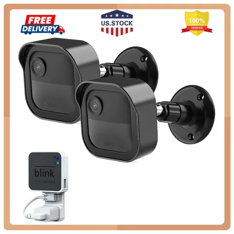 2 Pack 360 Swivel Wall Mount for Blink Outdoor 4 Camera Weatherproof Black Case