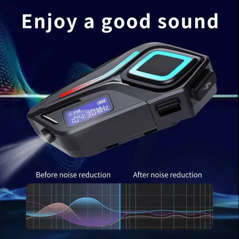 Pro Motorcycle Wireless Helmet Intercom Bluetooth Headset 40H Long Lasting Work