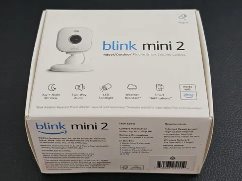 Blink Mini 2 (White) Indoor/Outdoor Plug-in Smart Home Security & Pet Camera HD