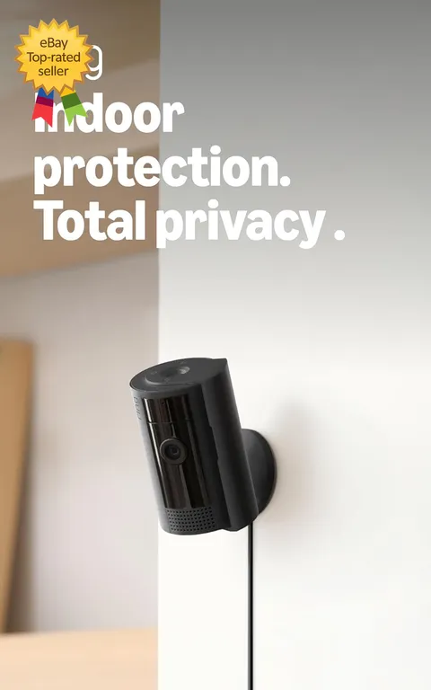 Indoor Cam Home or Business Security in 1080P HD Video Black