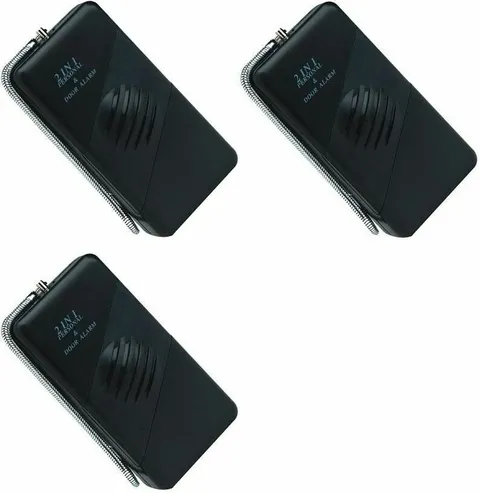 LOT OF 3 THREE 2 IN 1 120db PERSONAL SAFETY & DOOR BURGLAR ALARM Travel Portable