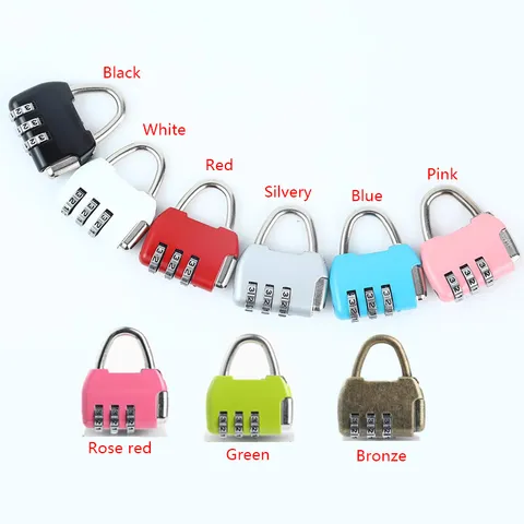 Security 3 Digit Combination Travel Suitcase Luggage Bag Code Lock Padlock New