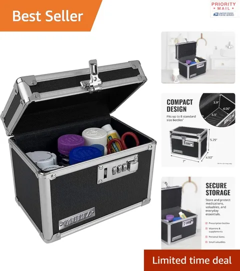 Portable Lock Box with Combination Lock Waterproof Felt Material for Security