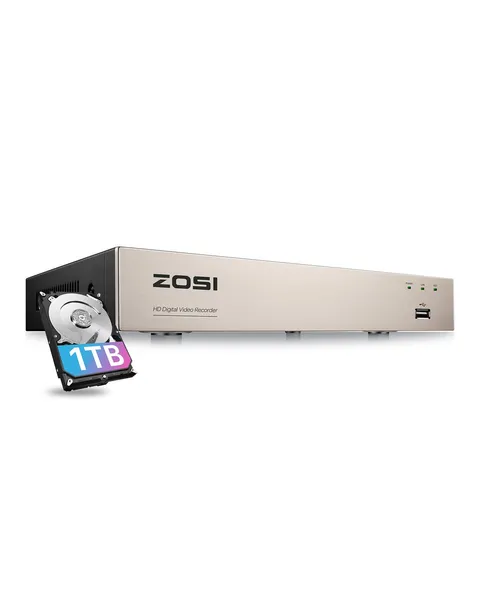 ZOSI 3K Lite 8 Channel Hybrid 4 in 1 HD TVI CCTV DVR AI Human/Vehicle Detecti...