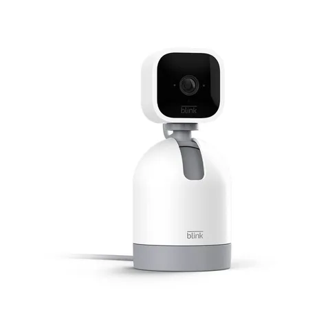 Blink Mini Pan-Tilt 360° Day Night Vision Security Camera White Alexa Motion New
