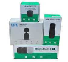 Blink Whole Home Security Camera Bundle Doorbell 3 Outdoor 4 Cams Pan Tilt XR