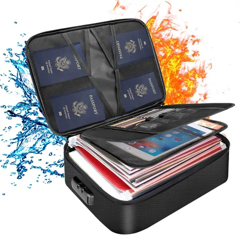 DocSafe Document Storage Case with Lock, 3-Layer, Fireproof, Water-Resistan