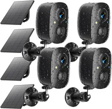 Security Cameras Wireless Outdoor 2K Solar Powered Wifi Cameras for Home Securit