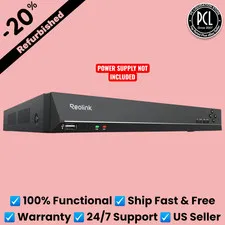 REOLINK 16CH PoE NVR for Home Security Camera System 4TB HDD BLACK