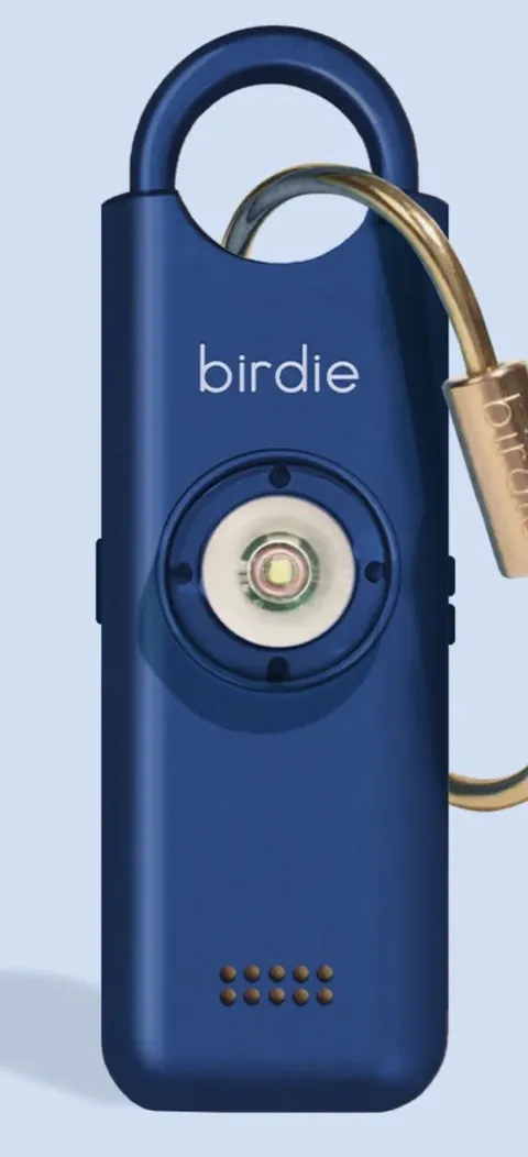 She’s Birdie–Original Personal Safety Alarm For Women  Metallic Holiday Indigo.