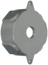 Hubbell Wiring 5372-0 Weatherproof Splice Box 4 in Round Five Gray 