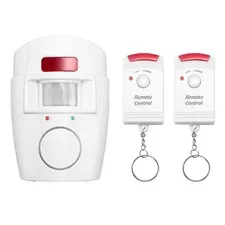 Infrared Motion Sensor Alarm - Burglar Alarm with 2 Remote Controls,9363