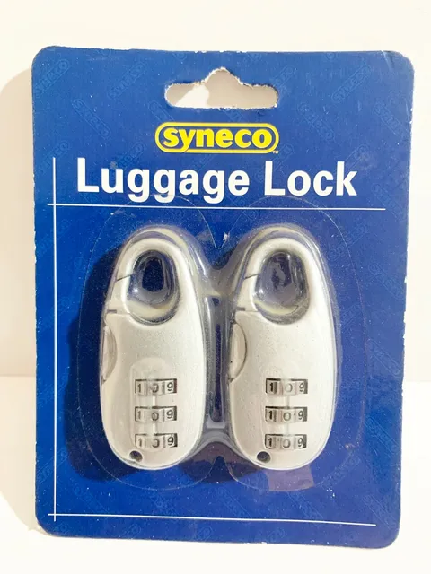 Syneco Combination Luggage Lock - 2 Packs Silver colour