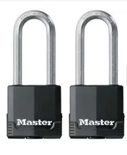 MASTER LOCK M515XTLJ  HD OUTDOOR PADLOCK 2-1/8" WIDE, 2-1/2" SHACKLE 2 PACK