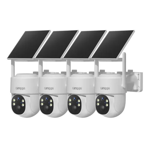 2K Solar Powered Security Cameras Wireless Outdoor Home System  4 Camera Kit